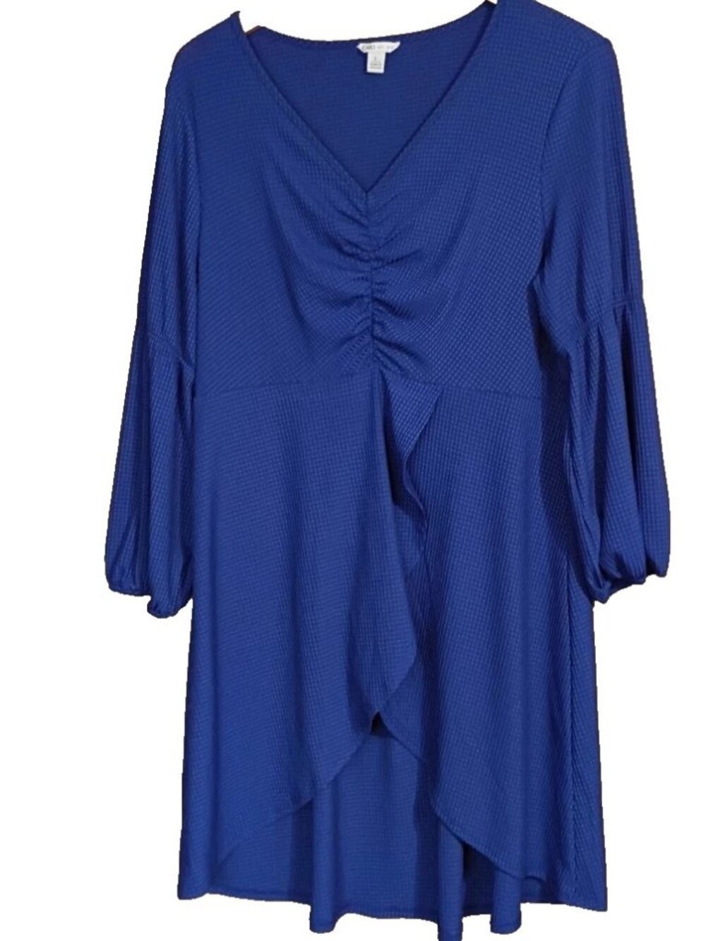 Cato Fashions Faux Wrap Dress Ruched Size L
